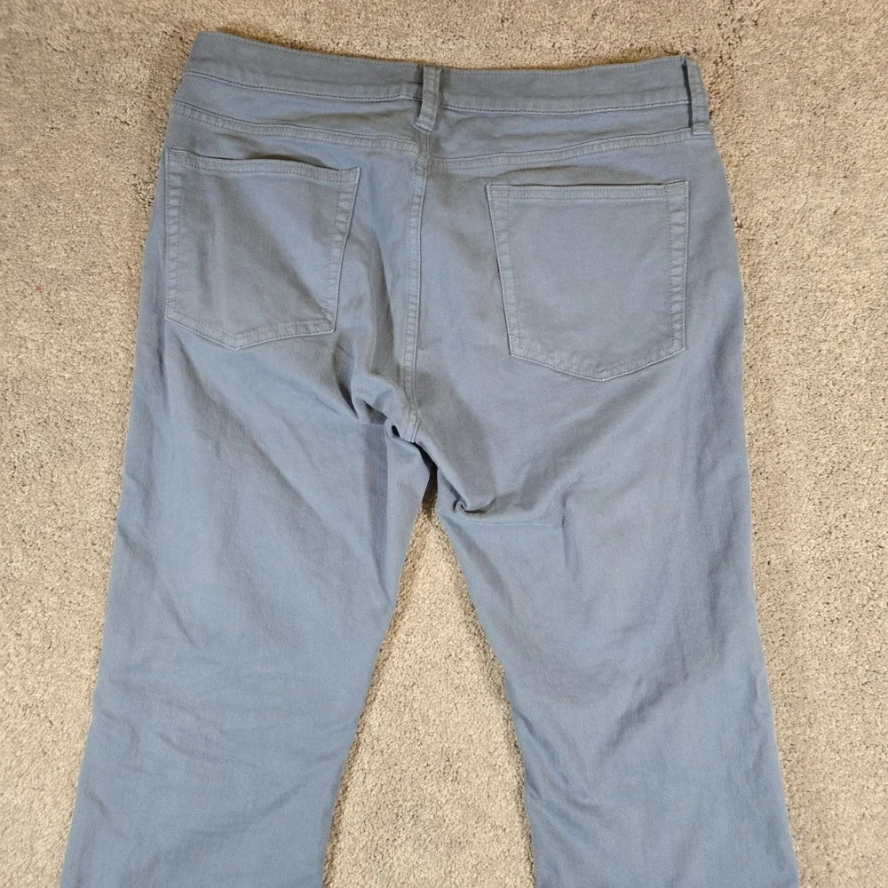 J. Crew 484 Slim Stretch Chino Pants Light Blue Mens 33x30 Cotton Linen Blend
